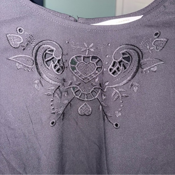 LC Lauren Conrad Black Puff Sleeve Blouse, NWOT - Picture 2 of 5